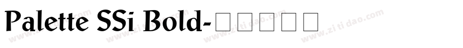 Palette SSi Bold字体转换